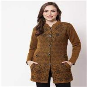 Sweater For ledies Fashion button full lenght size colour brown 